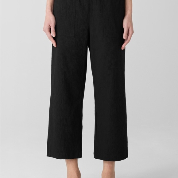 Eileen Fisher women’s Organic Cotton Pucker Straight Pant - Picture 4 of 8